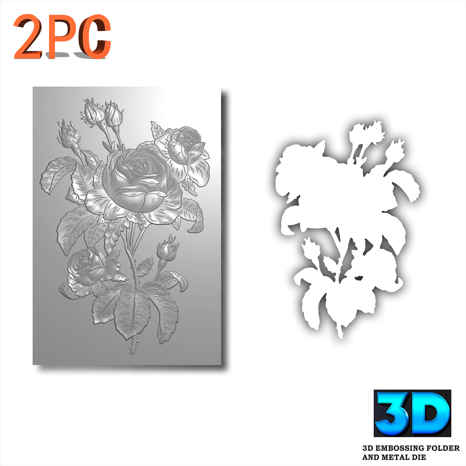 Commercial Printing Books - 로즈 아트 배경 꽃 디자인 3D