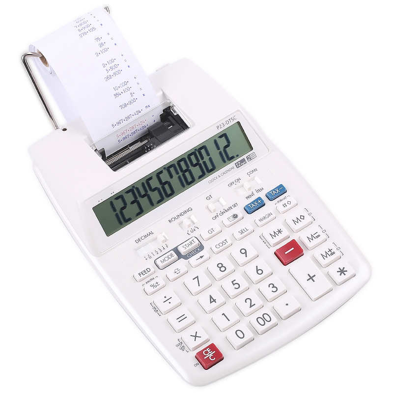 Commercial Printing Calculator - 컴퓨터 배터리 또는 AC 전원 P23-DTSC
