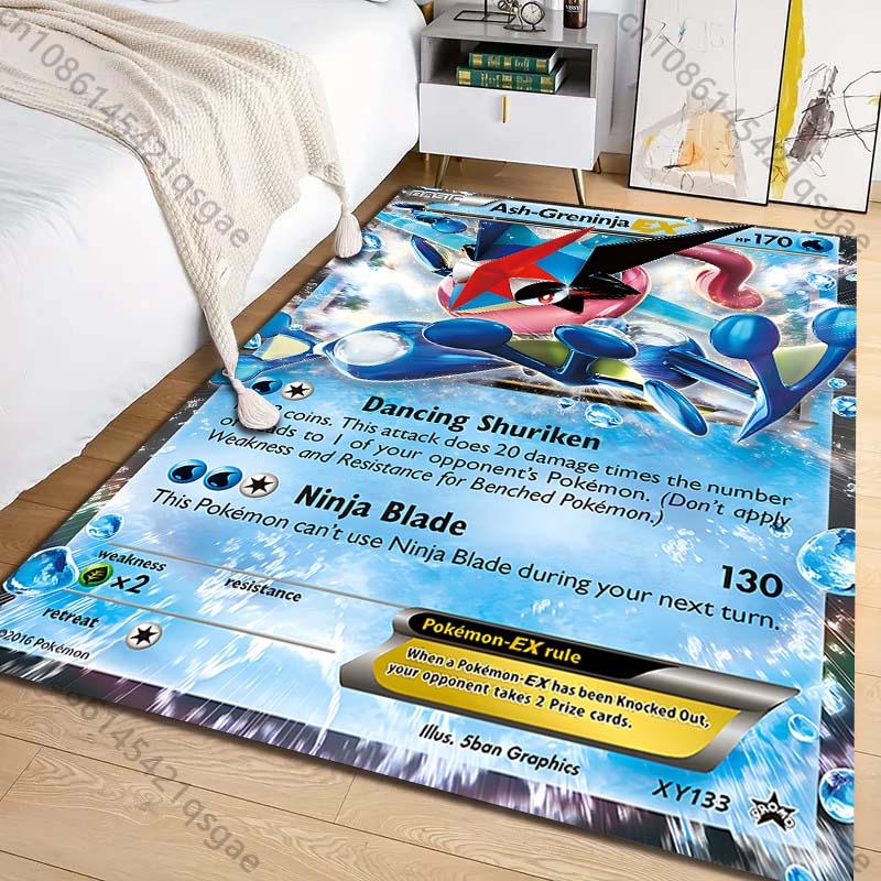 1PC 포켓몬 그레닌자 카드 프린트 카펫 거실 침실 어 - Commercial Printing Usa 리뷰 및 가격