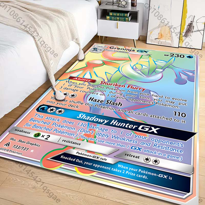 1PC 포켓몬 그레닌자 카드 프린트 카펫 거실 침실 어 - Commercial Printing Usa 리뷰 및 가격