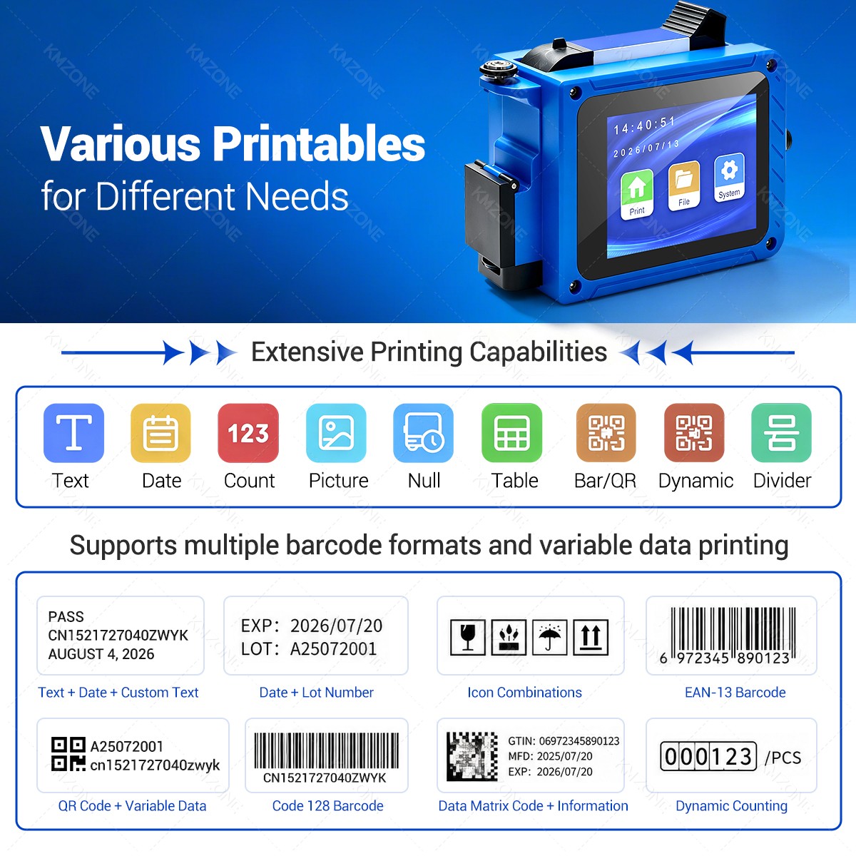 12.7mm 블루투스 미니 QR 바코드 배치 코드 날짜 - Commercial Printing Network 리뷰 및 가격
